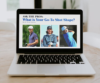 ask the pros: what is your go-to shot shape on golf displayed on a laptop screen